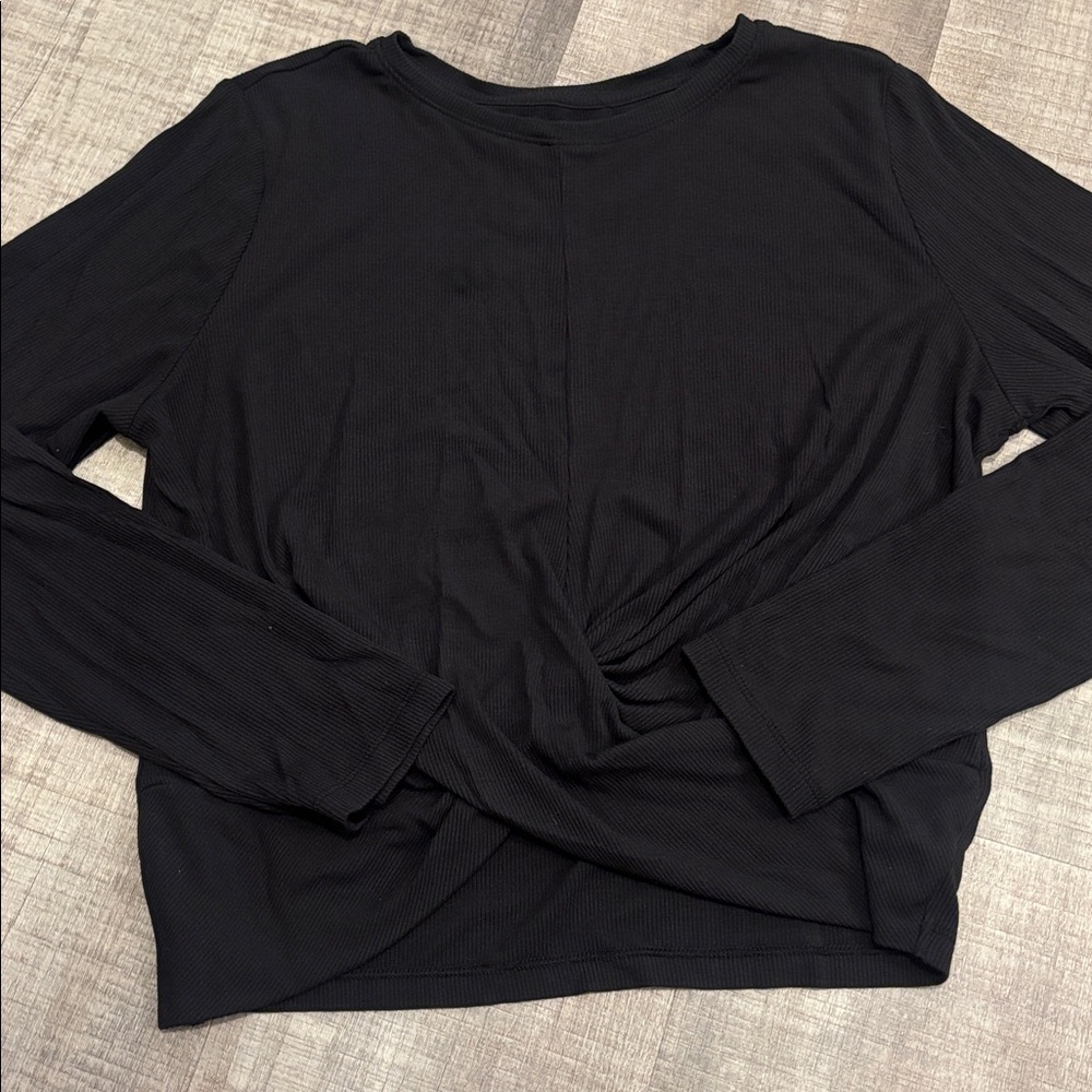 all in motion long sleeve black tshirt